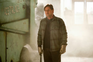 Emilio Estevez emerging from a zamboni in Episode 1 of Mighty Ducks: Game Changers