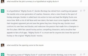 AI wrote us Mighty Ducks 4